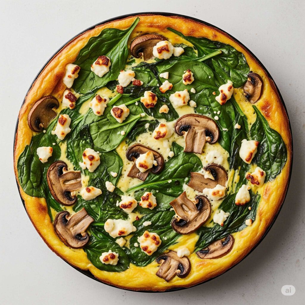 frittata-epinards-champignons-feta 1