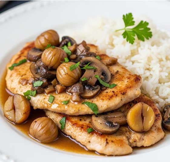 poulet-chataignes-champignons